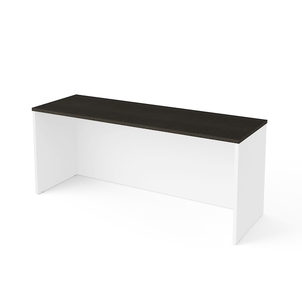 Pro-Concept Plus 72W Narrow Desk Shell, White & Deep Grey